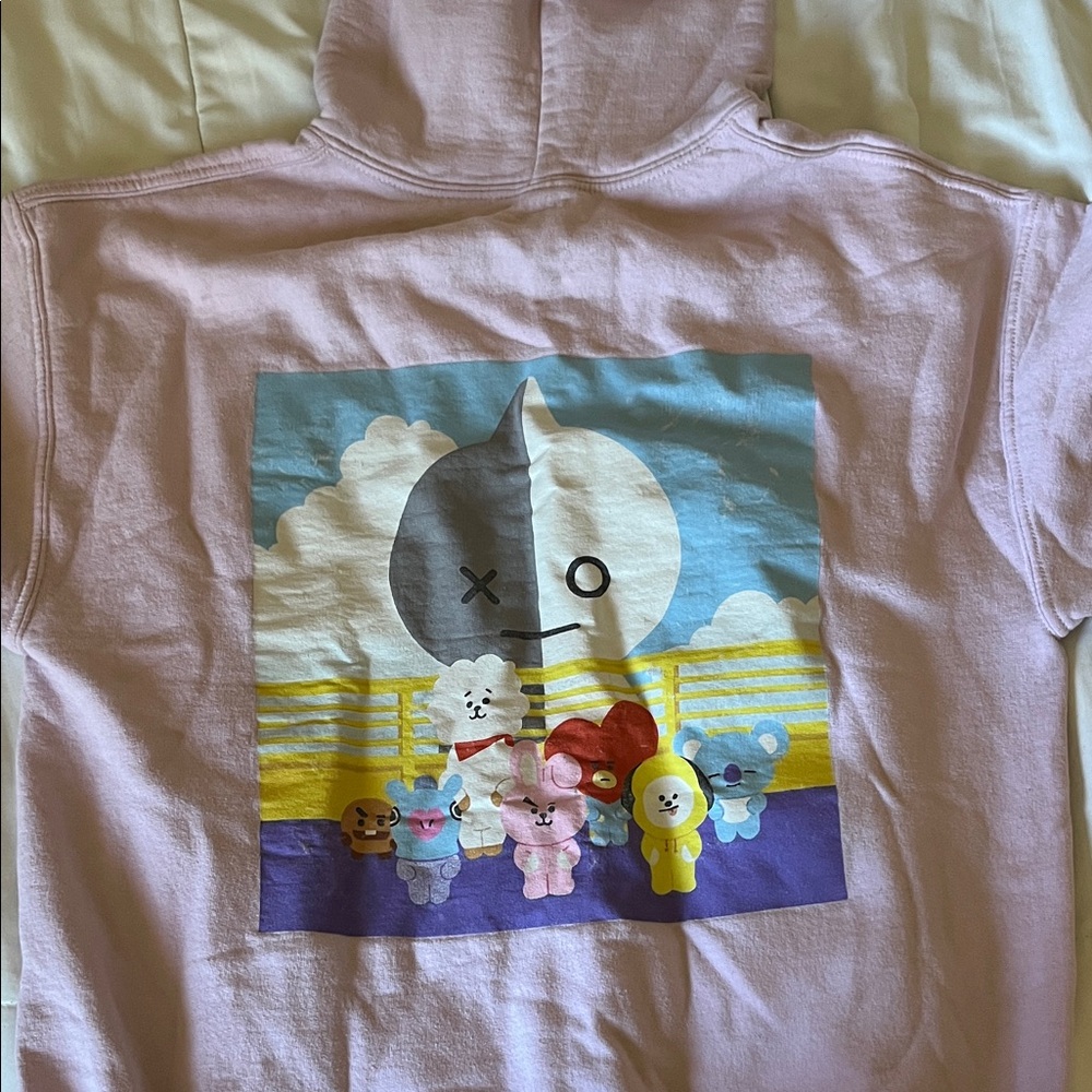 bt21 bts dna exclusive hot topic pink hoodie